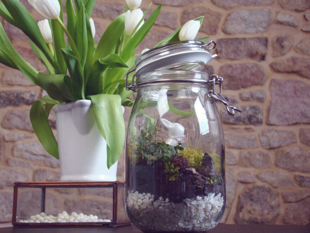 Osterdeko DIY Fairy Garden Pflanzenglas