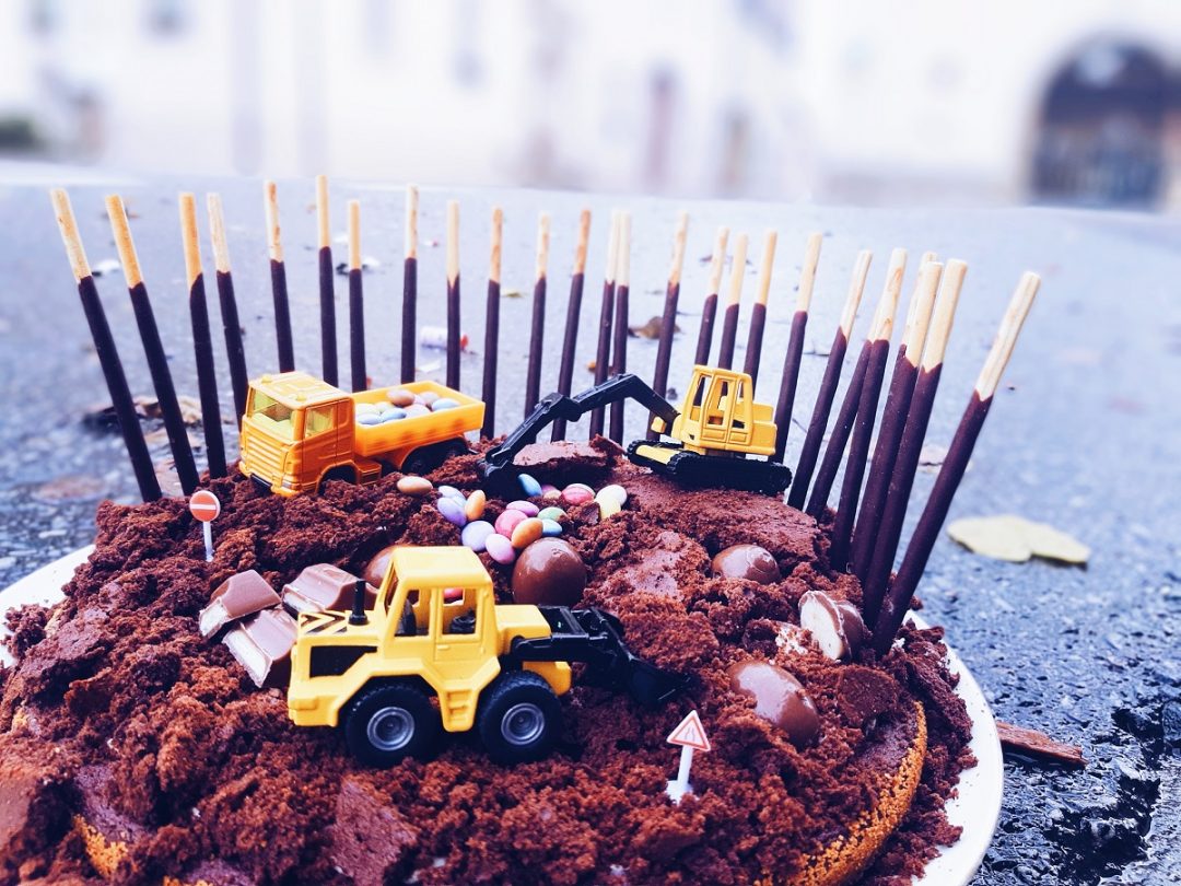 Baustellen Geburtstagskuchen Abriss Party Zum 4 Geburtstag